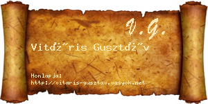 Vitáris Gusztáv névjegykártya