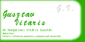 gusztav vitaris business card