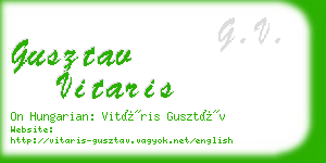 gusztav vitaris business card